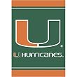 Miami Hurricanes NCAA Screen Print Flag by New Creative