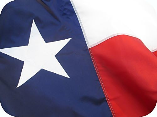 TEXAS FLAG Size 5' by 8' ft. - Beautiful PREMIUM Flag of Texas, Fully Sewn with Appliqued Star Outdoor Nylon Flag - VIBRANT COLOR - 100% Made in USA