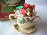 Hallmark 2001 Ornament GRANDMOTHER Mouse in SUGAR BOWL - Porcelain Hallmark 2001 Ornament GRANDMOTHER Mouse in SUGAR BOWL - Porcelain