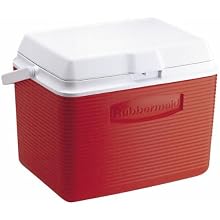 Rubbermaid 24-Quart Ice Chest Cooler, Red