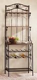 Wood & Metal Wine and Glass Bar Rack Storage Holder