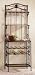 Wood & Metal Wine and Glass Bar Rack Storage Holder