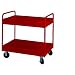 Equipto 150D-RD Heavy Duty Stock Cart with 2 Trays, 800lbs Capacity, 36" L x 24" W x 36" H, Textured Red