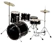 First Act MD703 7 Piece Fusion Drum Set ,Cool Silver Flame Finish