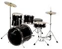 First Act MD703 7 Piece Fusion Drum Set ,Cool Silver Flame Finish