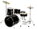 First Act MD703 7 Piece Fusion Drum Set ,Cool Silver Flame Finish