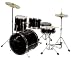 First Act MD703 7 Piece Fusion Drum Set ,Cool Silver Flame Finish