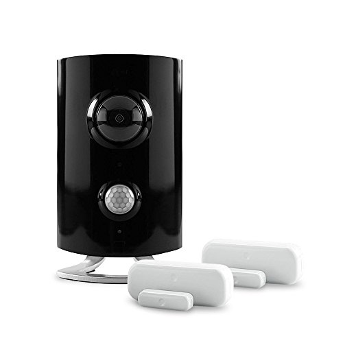 Piper classic All-in-One Home Security Bundle with Video Monitoring Camera and two Door/Window Sensors, Black