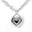 STERLING SILVER NECKLACE - 17" Heart