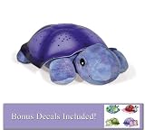Cloud B Twilight Turtle Nighlight with Cute Coordinating Decal Friends Set - Purple