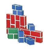 PlayBrix Cardboard Building Bricks-Set of 18, Red