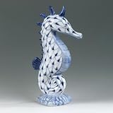 Nautical Ocean Beach Blue Net Seahorse Figurine