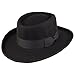 Jaxon Hats Wool Gambler Hat (Medium, Black)