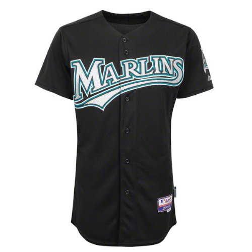 Mlb Men's Florida Marlins Six Button Cool Base Authentic Extended Size Alternate Jersey Picture