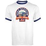 Majestic New York Mets White Shea Stadium Ringer T-shirt