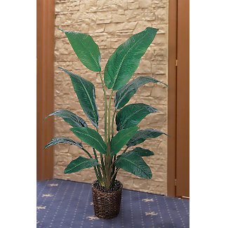 New Nearly Natural Travellers Silk Palm Tree 4.5 ft Includes 13 Leaves of Various Shades of Green