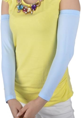 Simplicity Stretchy UV Forearm Sleeves Arm Protector - Black, White, Sky Blue