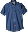 Dickies WS300 - Short Sleeve Button-Down Denim Shirt - Available in Many Colors!