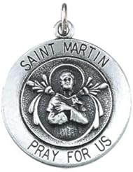 St. Saint Martin De Porres Medal Pendant 14K Gold Yellow R16317