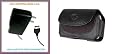 Premium Home Wall Travel Charger+ Leather Case Holster Pouch with Belt Clip for ATT Nokia Mural 6750 - NisaTechWorld
