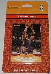 2009 10 Panini Basketball Miami Heat Complete Team Set of 12 cards including Dwyane Wade, Chris Quinn, Daequan Cook, James Jones, Jermaine O'Neal, Luther Head, Mario Chalmers, Michael Beasley, Udonis Haslem, Quentin Richardson and 2 Patrick Beverly Rookies !