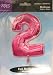 34in Pink #2 Shaped Foil Balloon