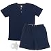 Navy Cotton Short Pajamas for Men (Large Only)