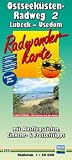 Radwanderkarte Ostseek&uuml;sten-Radweg 2 L&uuml;beck-Usedom: Mit Ausflugszielen, Einkehr- und Freizeittipps, reissfest, wetterfest, beschriftbar und wieder abwischbar - 1:50000 - Publicpress