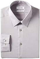 Calvin Klein Men's Slim Fit Non-Iron Solid Herringbone Shirt