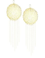 Devon Leigh "Bold Gold" Long Gold Dipped Multi Chain Earrings