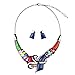 Girl Era Unique Colorful Resin Necklace Bib Statement Necklaces & Earring Set