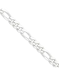 Sterling Silver 10.75mm Figaro Chain, Best Quality Free Gift Box Satisfaction Guaranteed