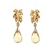 14K Yellow Gold 1/2 ct. Diamond and 22 5/8 ct. Citrine Drop Earrings