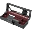 Black leather safe deposit box by Wolf Designs