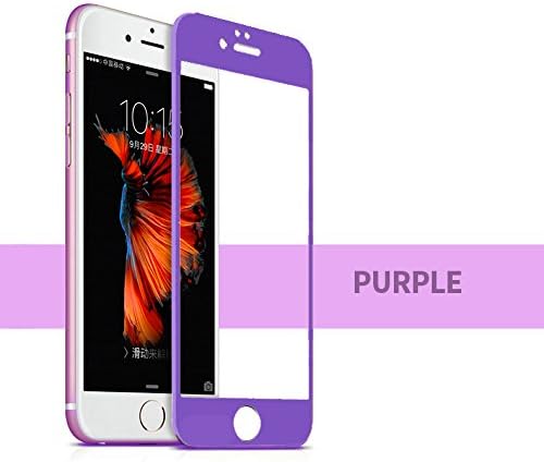Apple iPhone 6 6s Plus 5.5" inch display 3D Curved Titanium Alloy Edge Front+Full back tempered glass screen protector film Model A1522, A1524, A1593, A1634, A1687, A1699 color conversion (purple)