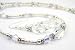 3 Piece Set in Sterling Silver - Crystal April Birthstone 3 Piece Set: Sterling Silver Swarovski Crystal Handmade Beaded Necklace, Bracelet and Earrings
