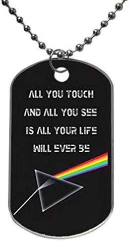 Dog Tag Oval Aluminum Pink Floyd Covers OKking DIY ID Tag Dog Tag Pet Tag ID Necklace Pendant 1.33" x 2.2" X 0.437" inches