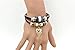 November's Chopin (TM) Unique Charm Owl Pendant Two Row Leather Adjustable Wrap Bracelet