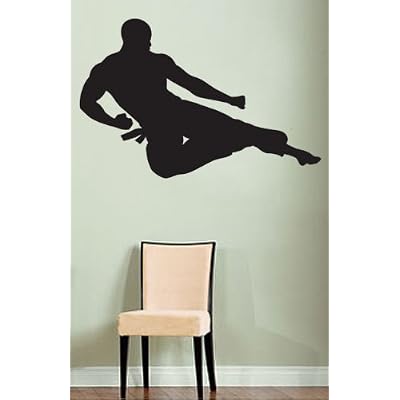 Vinyl Wall Art Decal Sticker Karate Flying Kick Martial Arts #225 By Stickerbrand