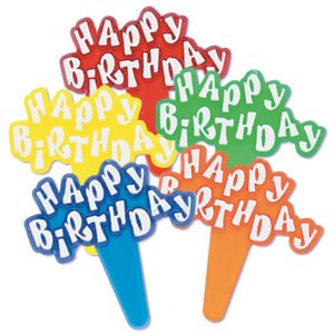 Happy Birthday Cupcake Picks
