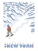 Stylized Snowshoer, Fayetteville, New York Giclee Poster Print