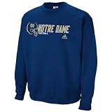 Notre Dame Fighting Irish Navy adidas Helmet Slide Crewneck Sweatshirt