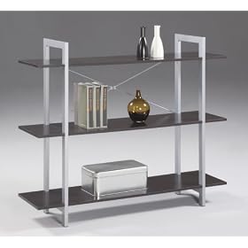 Bookcase in Espresso with Silver Accents - Office Star - XT27 by Office Star
