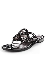 Diamanté Cut-Out Flip-Flops