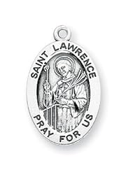 St. Lawrence Pendant Oval Sterling Silver with Chain