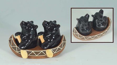 Black Bears in Canoe Shaker Set