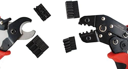 KINEE Crimper Pliers Crimping Tool Kits suitable for Non-insulated &amp; Insulated Cable End-sleeves Terminals or Ferrules with 4 Changeable Die Sets in Oxford Bag
