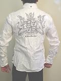 English Laundry Manchester White Embroidered Griffons Shirt Medium - 3XL