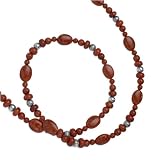36 to 40 Inch Beaded Red Necklace