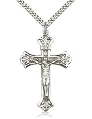 Crucifix Pendant, Sterling Silver